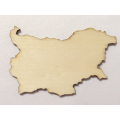 дървена карта на България
